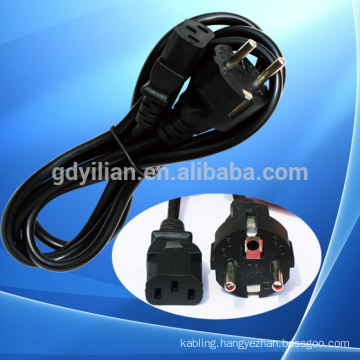 European plug power cord/cable/wire 2 circles pin/staight head plug pin